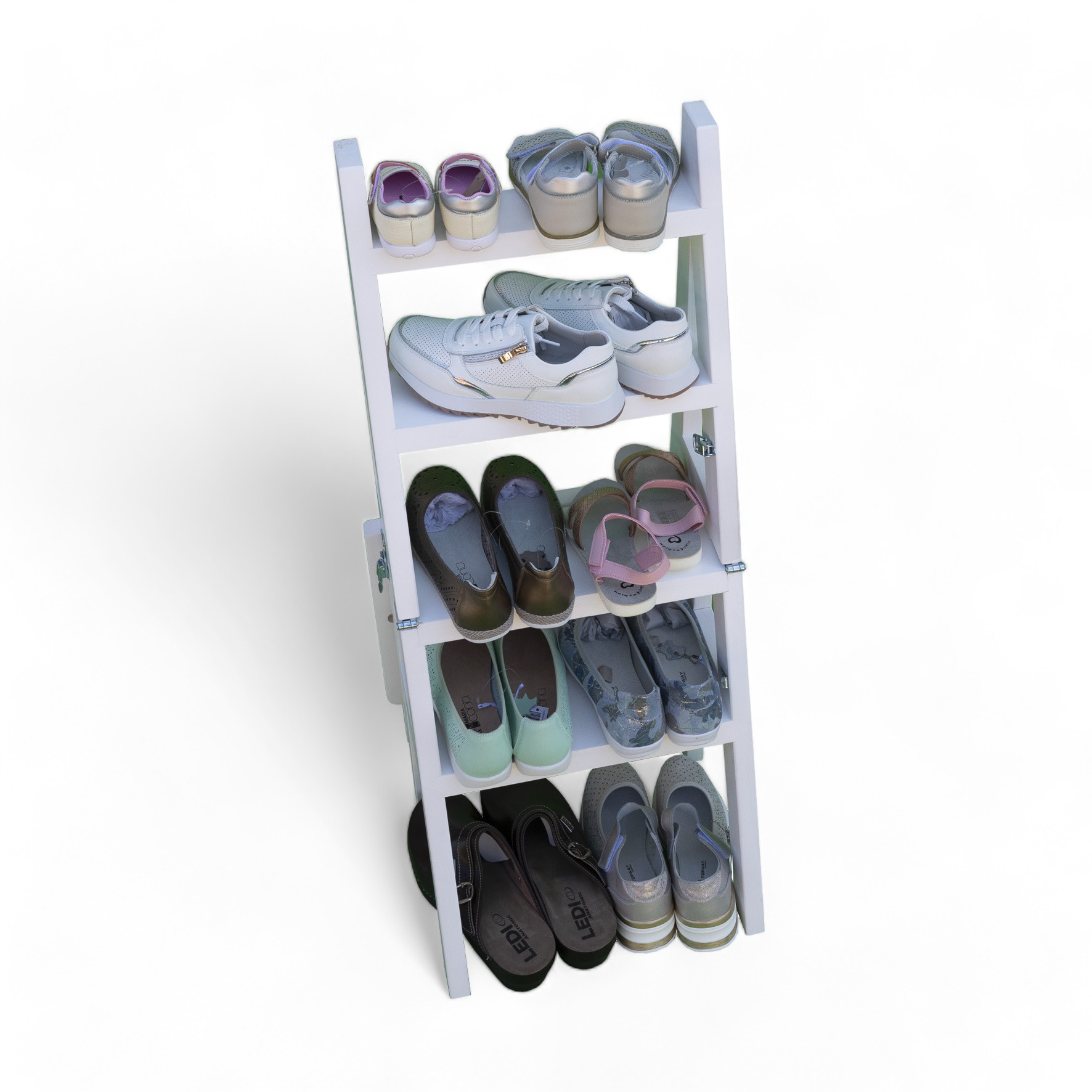 Scaun si Scara, 2 in 1, Duplex, Lemn Masiv, Step Up, Transilvan, 90x42 cm, Alb