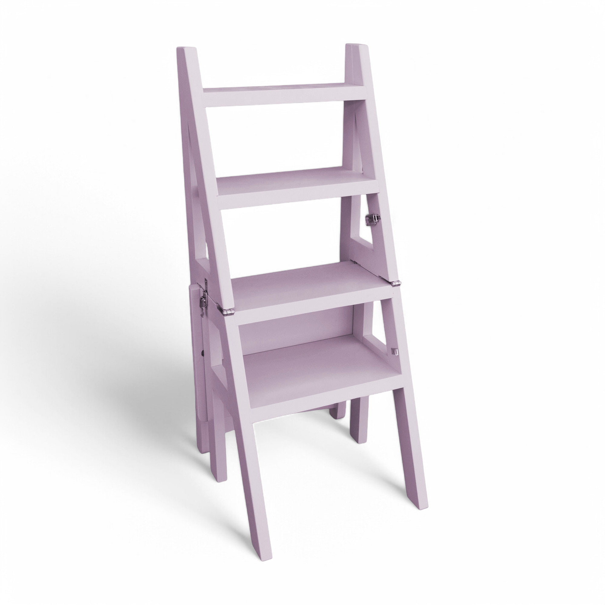 Scaun si Scara, 2 in 1, Duplex, Lemn Masiv, Step Up, Transilvan, 90x42 cm, Lavanda